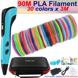 New Children's 3D Pen 3D Printing Pen with LCD Screen 200M PLA and Power Adapter Travel Case Christmas Birthday Gift for Kids
