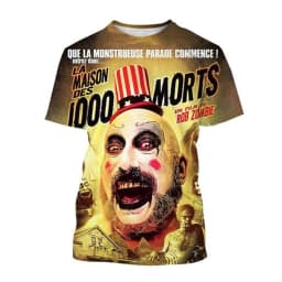 2024 Hot Sale Captain Spaulding Funny 3D Print T-Shirt House of 1000 Corpses Men's Fashion Hip Hop Harajuku T shirt Streetwear