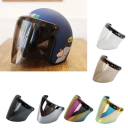 Universal 3-Snap Open Face Helmet Visor 3/4 Helmet Visor for Scratch Resistant UV Protected