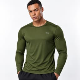Summer Ice Silk Long Sleeve T-Shirt Men 2026 New Quick Dry Breathable Air Conditioning Outdoor Sun Protection Running Outer Wear