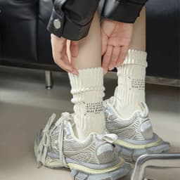 Men's Vintage Male Letter Medium Tube Socks Japanese Solid Thickened Sports Socks Towel Bottom Couple Knitted Socks