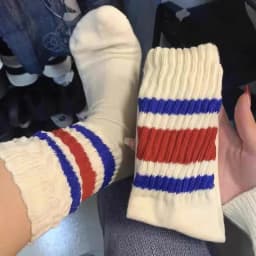 Men's Vintage Male Letter Medium Tube Socks Japanese Solid Thickened Sports Socks Towel Bottom Couple Knitted Socks