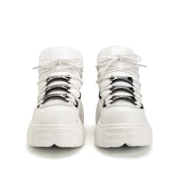 2026 New Brand Punk Style Women Shoes Lace-up heel height 6CM Platform Shoes Woman Rock Boots Metal Decor Woman Sneakers