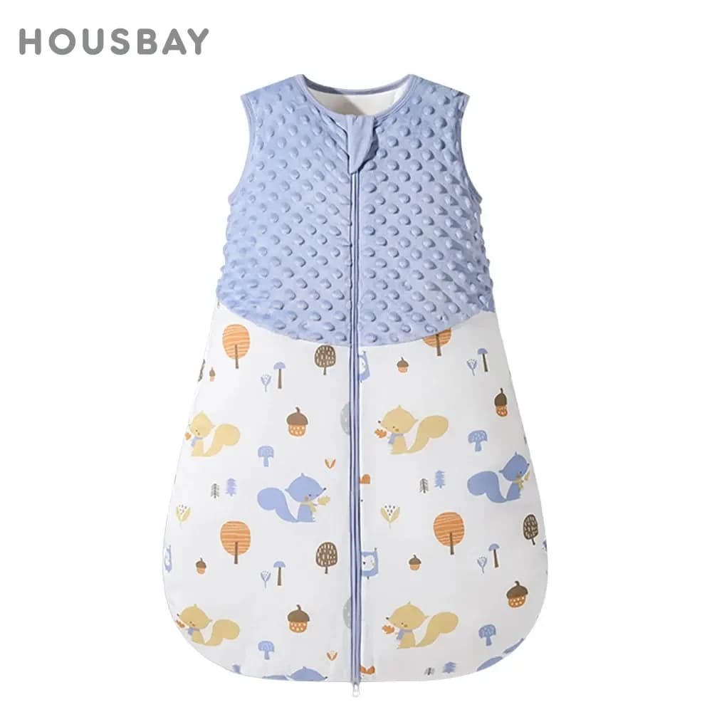 Baby Sleepsack 3-24Months Autumn Baby Sleeping Bag Blanket 1.5Tog Doudou Soft Feeling Starfish Shell Print Vest Style