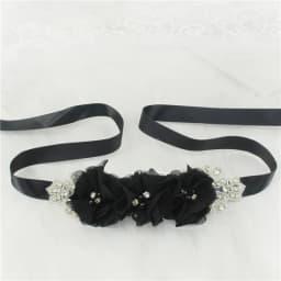 (1PC) Silver Rhinestones Bridal Belt Flower Wedding Dress Belts Polyester Satin Wedding Sash for Wedding Bridesmaid Dress