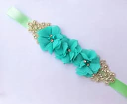 (1PC) Silver Rhinestones Bridal Belt Flower Wedding Dress Belts Polyester Satin Wedding Sash for Wedding Bridesmaid Dress