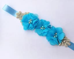 (1PC) Silver Rhinestones Bridal Belt Flower Wedding Dress Belts Polyester Satin Wedding Sash for Wedding Bridesmaid Dress