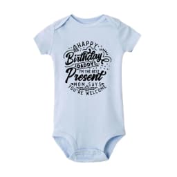 Happy Birthday Daddy I Love You Toddler Boys Girls Infant Clothes Newborn Baby Bodysuit Short Sleeve Summer Romper Birthday Gift