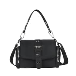 Nylon Women Shoulder Crossbody Bag Black Fashion Rivet Axillary Bags Brand Design Ladies Female Handbag Small Black Bolsa Femini