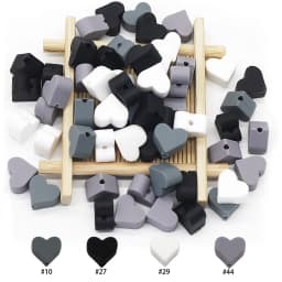 Cute-Idea Food grade Baby Silicone Beads 10PCs Baby tooth health Nursing beads Baby Pacifier Chain Toys accessories Baby goods