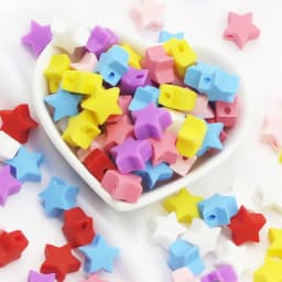Cute-Idea Food grade Baby Silicone Beads 10PCs Baby tooth health Nursing beads Baby Pacifier Chain Toys accessories Baby goods