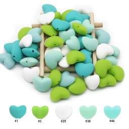 Cute-Idea Food grade Baby Silicone Beads 10PCs Baby tooth health Nursing beads Baby Pacifier Chain Toys accessories Baby goods