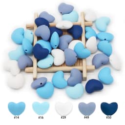 Cute-Idea Food grade Baby Silicone Beads 10PCs Baby tooth health Nursing beads Baby Pacifier Chain Toys accessories Baby goods