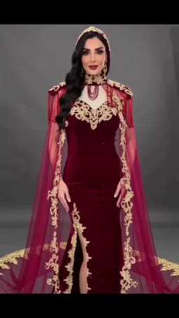 Smileven Burgundy Karakou Algerian Caftan Mermaid Evening Dresses With Lace Shawal Prom Dress Party Gowns Customized