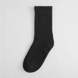 CHAOZHU Women Men Daily Basic Socks White Black Stretch Rib Socks Long Middles Length Spring Autumn Winter Cotton Casual Socks