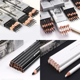 12 Pcs/box Square Sketch Charcoal Stick Compression Drawing Charcoal Chalk Drawing Strips Student Art Painting Supplies