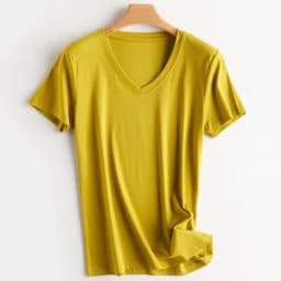 Summer 100% Mercerized Cotton Women Silk T-shirts O Neck Short Sleeve Loose Straight Tops Simple Casual Tees For Minimalist 2025