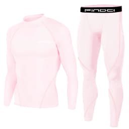 Findci Men's Sports Running Set Compression Shirt + Pants Skin-Tight Long Sleeves Quick Dry Fitness Tracksuit Gym Yoga Suits