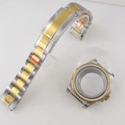 40mm Gold Plated Watch Case for NH35 NH36 NH38 Miyota8215 ETA2836 DG2813 ETA2824 PT5000 Movement Sapphire Crystal Screw-in Crown