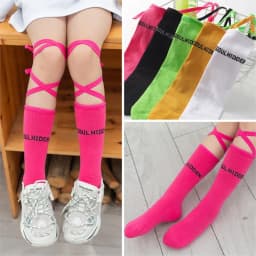 In the Spring and Autumn Tide Bind Socks in Tube Sock Children Crus Socks Stockings Bound Fluorescent Color Half Tube Sock