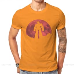 UFO Robot Goldrake Grendizer Anime Red Moon Classic T Shirt Classic Grunge Summer Loose Cotton Men Cloth Harajuku O-Neck TShirt