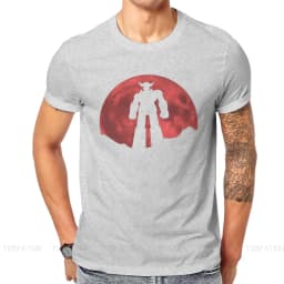 UFO Robot Goldrake Grendizer Anime Red Moon Classic T Shirt Classic Grunge Summer Loose Cotton Men Cloth Harajuku O-Neck TShirt
