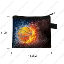 Football Basketball Coin Purse Cartoon Cute Headset Bag Small Purse Wallet Purse Children's Gift Mini Zip Coin Purse