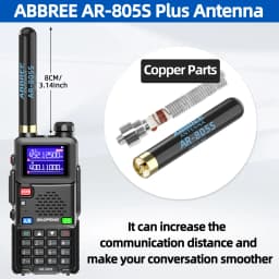 ABBREE AR-805PLUS Mini Antenna Walkie Talkie SMA-Female UHF VHF High Gain upgrade AR-805S For Baofeng UV-5Rmini UV-5RH Ham Radio