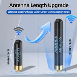 ABBREE AR-805PLUS Mini Antenna Walkie Talkie SMA-Female UHF VHF High Gain upgrade AR-805S For Baofeng UV-5Rmini UV-5RH Ham Radio