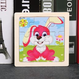 Wooden Toys 11x11cm Jigsaw 3d Puzzle Cartoon Animal Traffic Wooden Puzzle Game Montessori Educational Toys For Children