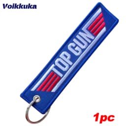 1 PC Wholesale Aviation Keychain Top Gun Maverick Medical Bag Both Sides Embroidery Car Tag Key Accessories Backpack Pendant