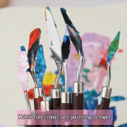 1/3/5/7Pcs/Set Stainless Steel Oil Painting Knife Artist Spatula Art Tools stationery Cake baking supplies painting drawing cute