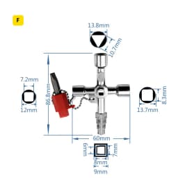 4 Ways Phillips Wrench Mini Universal Internal Triangle Multifunction Small Cross Key Wrench Repair Hand Tools For Car elevator