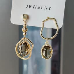 Asymmetrical Vintage Crystal Pendant Earrings For Women Korean Fashion Irregular Geometric Earrings Office Party Jewelry Gifts