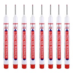 8Pcs/Set 20mm Deep Hole Long Nib Head Markers For Metal Perforating Pen Waterproof Bathroom Woodworking Decoration Multi-Purpose