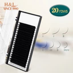 H&L SINCE 1990 20Rows Individual Eyelash Extensions Lashes Maquiagem Cilios for Soft Natural Faux Mink Eyelashes for