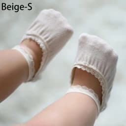 Rubber Soles Infant Solid Color Anti-slip Socks Lace Socks Baby Socks Newborn Socks Summer