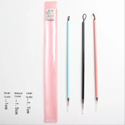 Very fine color 3pcs set nylon durable steel rod nail art hook pen stroke watercolor gouache oil painting acrylic nail art brush