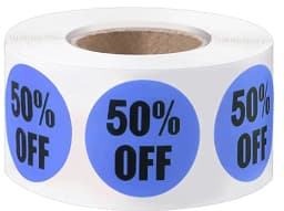 500pcs Percent Off Sticker Rolls Clearance Discount Stickers Pricemarker Tag Sticker Label for Retail Store Promotion