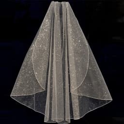 B62 Short Bridal Veil with Comb Luxury Pencil Edge Wedding Veil 2022 Turkish Veil Glitter Veil White Champagne Bride Veil