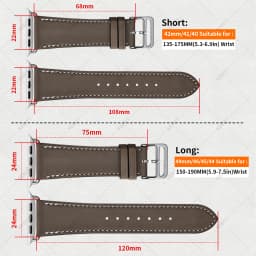 2026Kebitt For Apple Watch Series12 11 10 Ultra4 3 SE3 Strap High Quality Genuine Leather Band Iwatch 46 42 41 45 49mm Bracelet