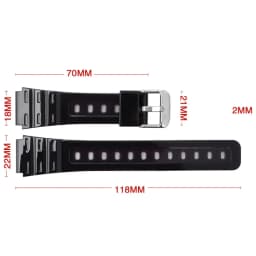 Watch Strap for Casio F-91W F-84 F-105/108 A-158/168 AE-1200/1300 Transparent Colorful Silicone Bracelet Band Accessories 18mm