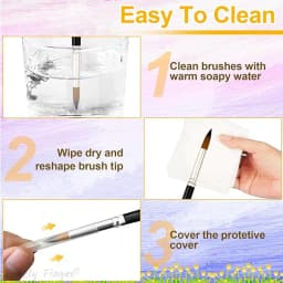 12pcs Professional Paint Brushes Set Round Pointed Tip Nylon Hair Artist Acrylic Brush For Acrylic Watercolor Oil Painting Body