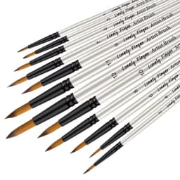 12pcs Professional Paint Brushes Set Round Pointed Tip Nylon Hair Artist Acrylic Brush For Acrylic Watercolor Oil Painting Body