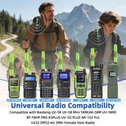 ABBREE AR-805PLUS Dual Band Mini Antenna SMA-Female VHF UHF High Gain For Baofeng UV-5R BF-888S UV-21 PRO 5RH QUANSHENG UV-K5