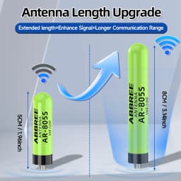 ABBREE AR-805PLUS Dual Band Mini Antenna SMA-Female VHF UHF High Gain For Baofeng UV-5R BF-888S UV-21 PRO 5RH QUANSHENG UV-K5