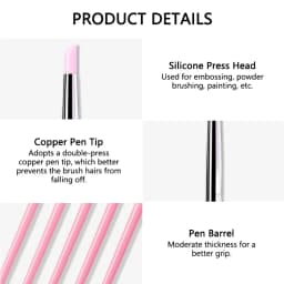5Pcs/set Silicone Nail Brush UV Gel Polish Tip 3D Image DIY Dotting Polish Brushes Pen Professional DIY Manicure Tools