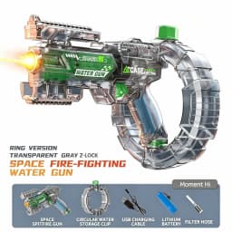 Simulated Firing and Recoil Electric Water Gun Toys Children Automatic Sensor Lights Water Pistol Summer Outdoor Beach Kids Toy