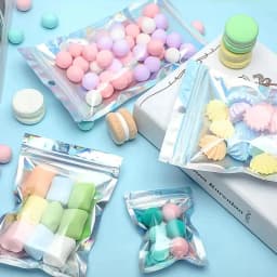 Smell Proof Bags Mylar Holographic Resealable Bags Foil Pouch Ziplock Bags for Party Favor Food Storage Jewelry Packaging 7Sizes