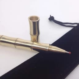 Luxury Quality Bamboo Gift Rollerball Pen Matte Golden Classic Brass Reverse Student Stationery Office Supplies